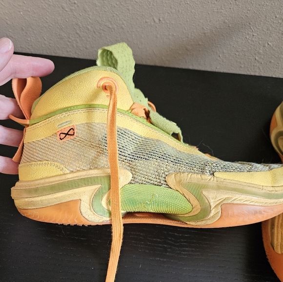 Nike Air Taco Jay Men's Bright Yellow and Orange Sneakers. Size 8 - Picture 5 of 9